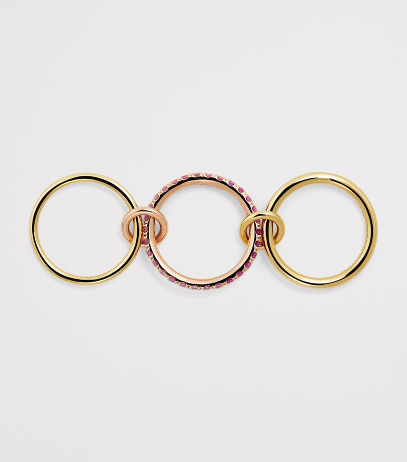 Spinelli Kilcollin Petunia ring mixed gold sapphire, UK version