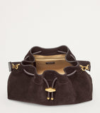 Jimmy Choo Medium Cinch Suede Shoulder Bag, imported from the UK