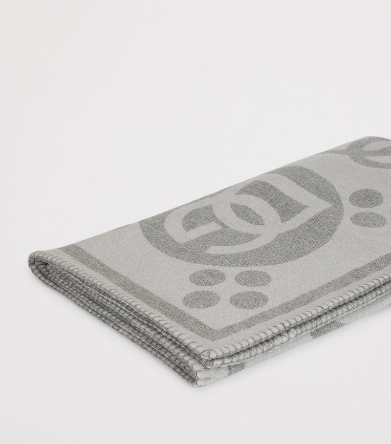 Dolce & Gabbana Casa wool logo jacquard throw 140cm x 180cm - British product