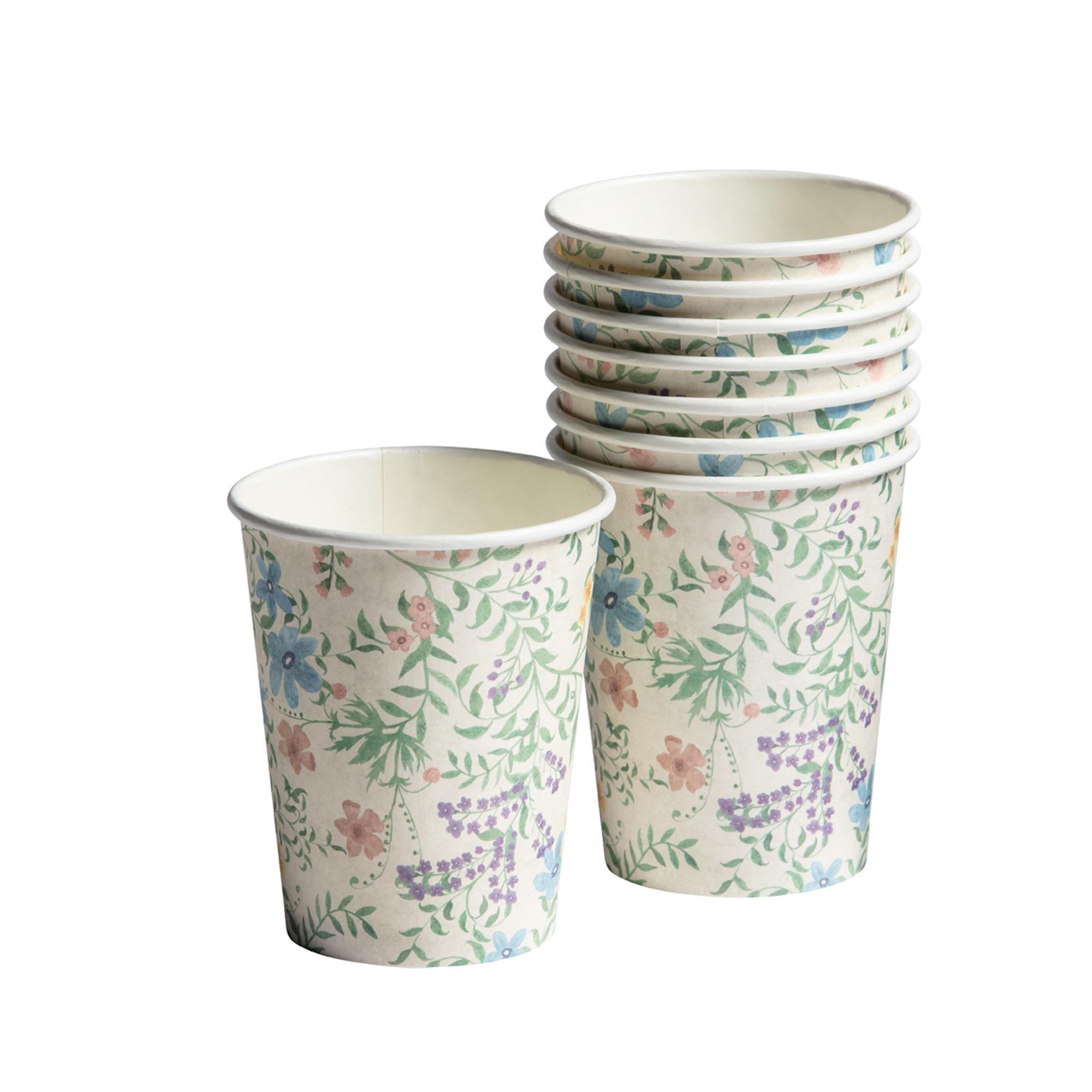 Sainsbury's Home Dressing Table Floral Cups 8pk GOODS Sainsburys   