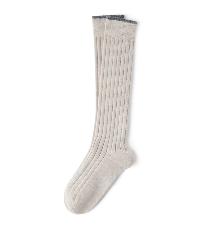 Brunello Cucinelli cashmere ribbed socks, UK version