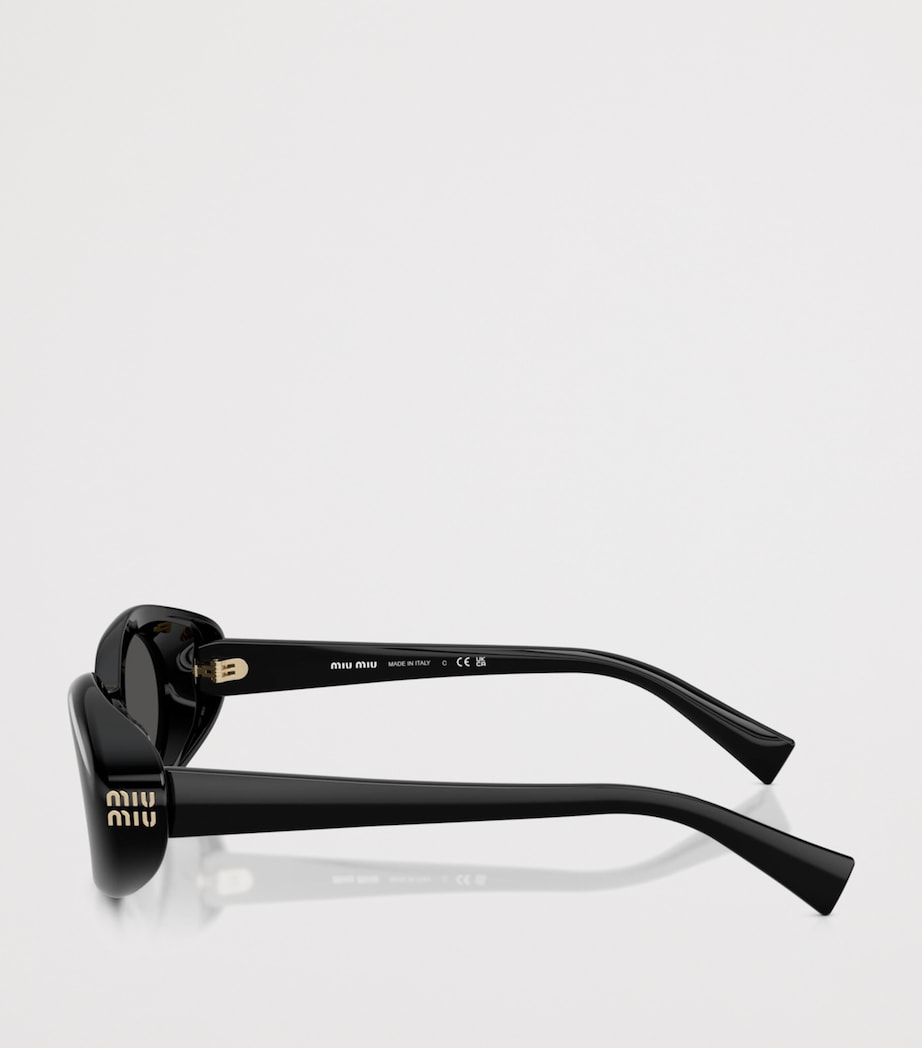 Miu Miu oval wrap-around sunglasses (British brand)