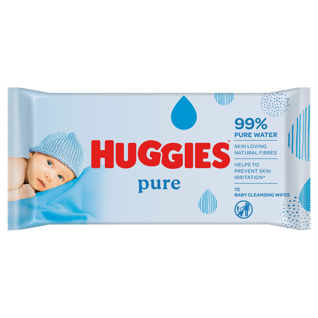 Huggies Pure Baby Wipes, 10 x 72 Wipes