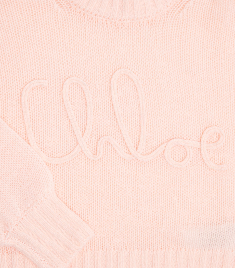 Chloé Kids Wool-Cashmere Logo Sweater 4-14 Years - British product