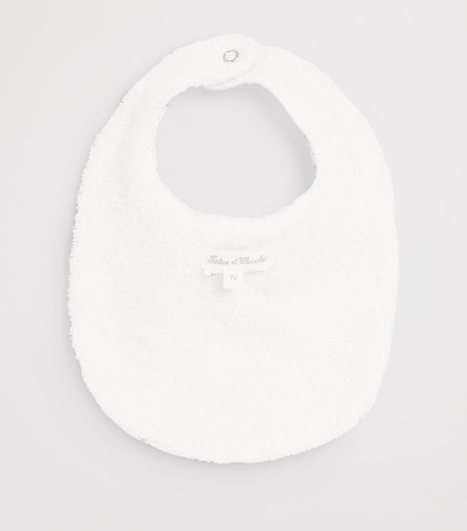 Tartine et Chocolat cotton Toile de Jouy bib, imported from the UK