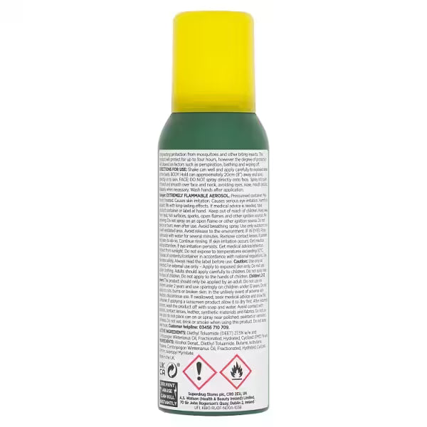 Superdrug Medium Strength Insect Repellent 125ml (British brand)