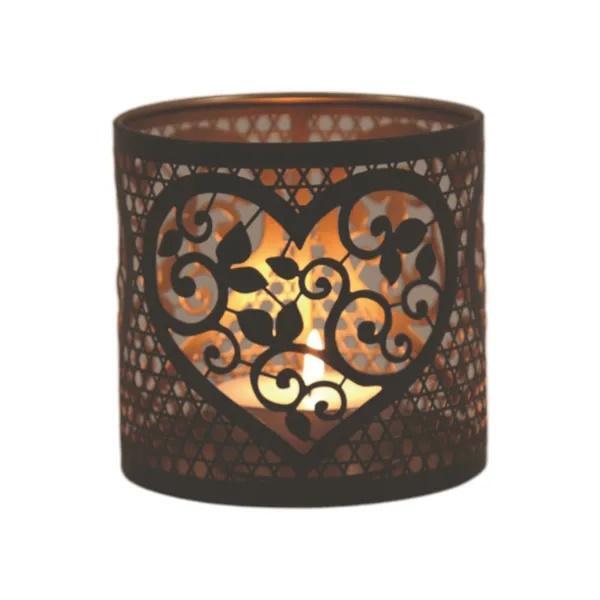 Aroma 3 in 1 tealight holder wax melt burner black heart, imported from the UK