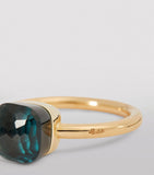 Pomellato Nudo Petit London blue topaz ring, imported from the UK