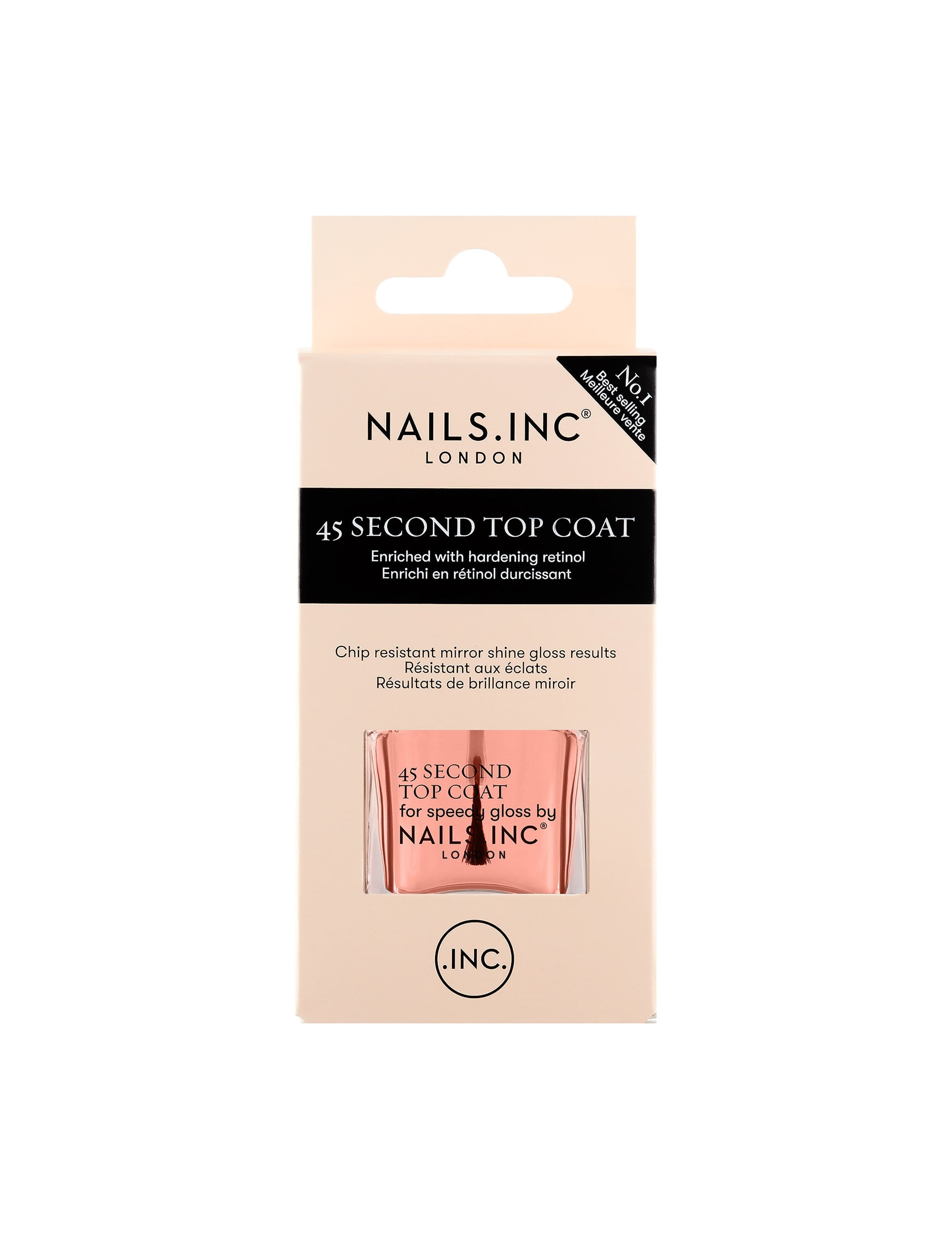 Nails Inc 45 Second Retinol Top Coat 14ml (British brand)