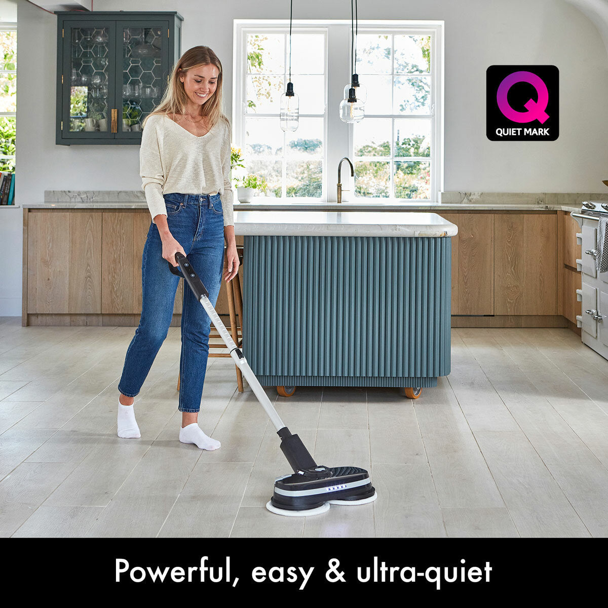AirCraft PowerGlide cordless floor cleaner and polisher black, imported from the UK