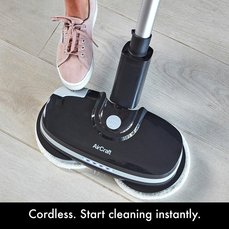 AirCraft PowerGlide cordless floor cleaner and polisher black, imported from the UK