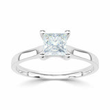 0.50ct princess cut diamond solitaire ring platinum (British brand)