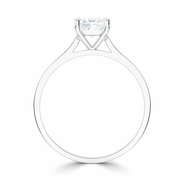 0.50ct princess cut diamond solitaire ring platinum (British brand)