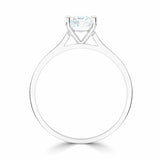 0.50ct princess cut diamond solitaire ring platinum (British brand)