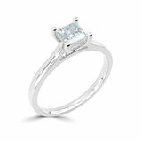 0.50ct princess cut diamond solitaire ring platinum (British brand)