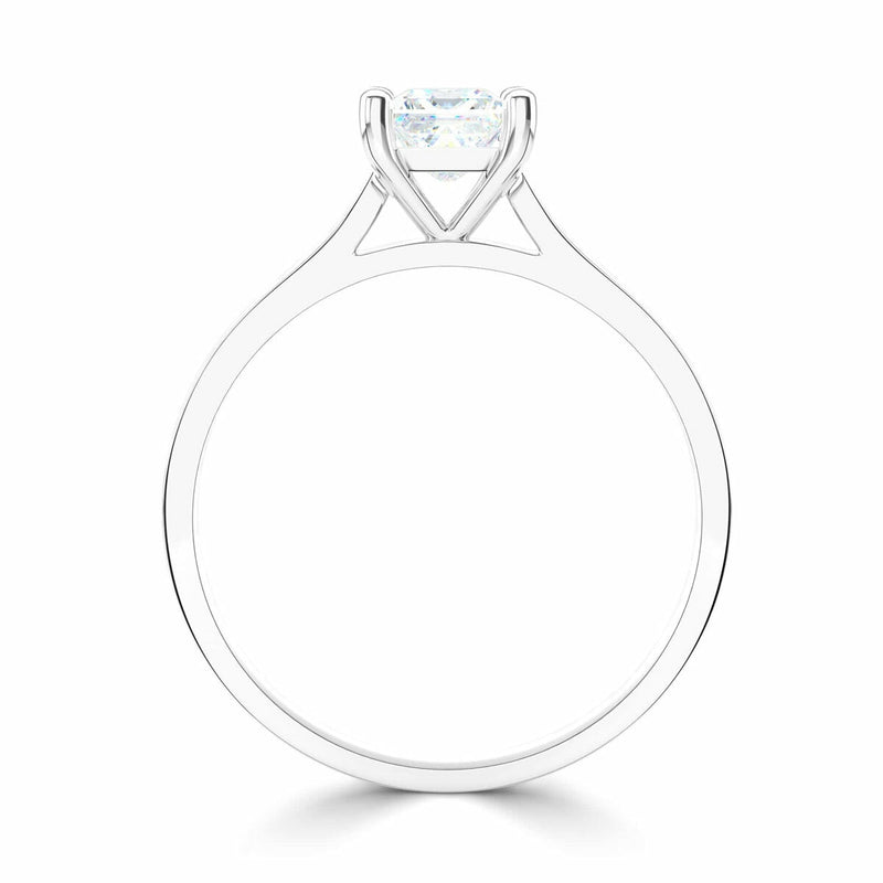 0.50ct princess cut diamond solitaire ring platinum (British brand)