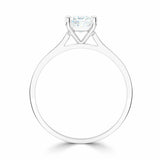 0.50ct princess cut diamond solitaire ring platinum (British brand)
