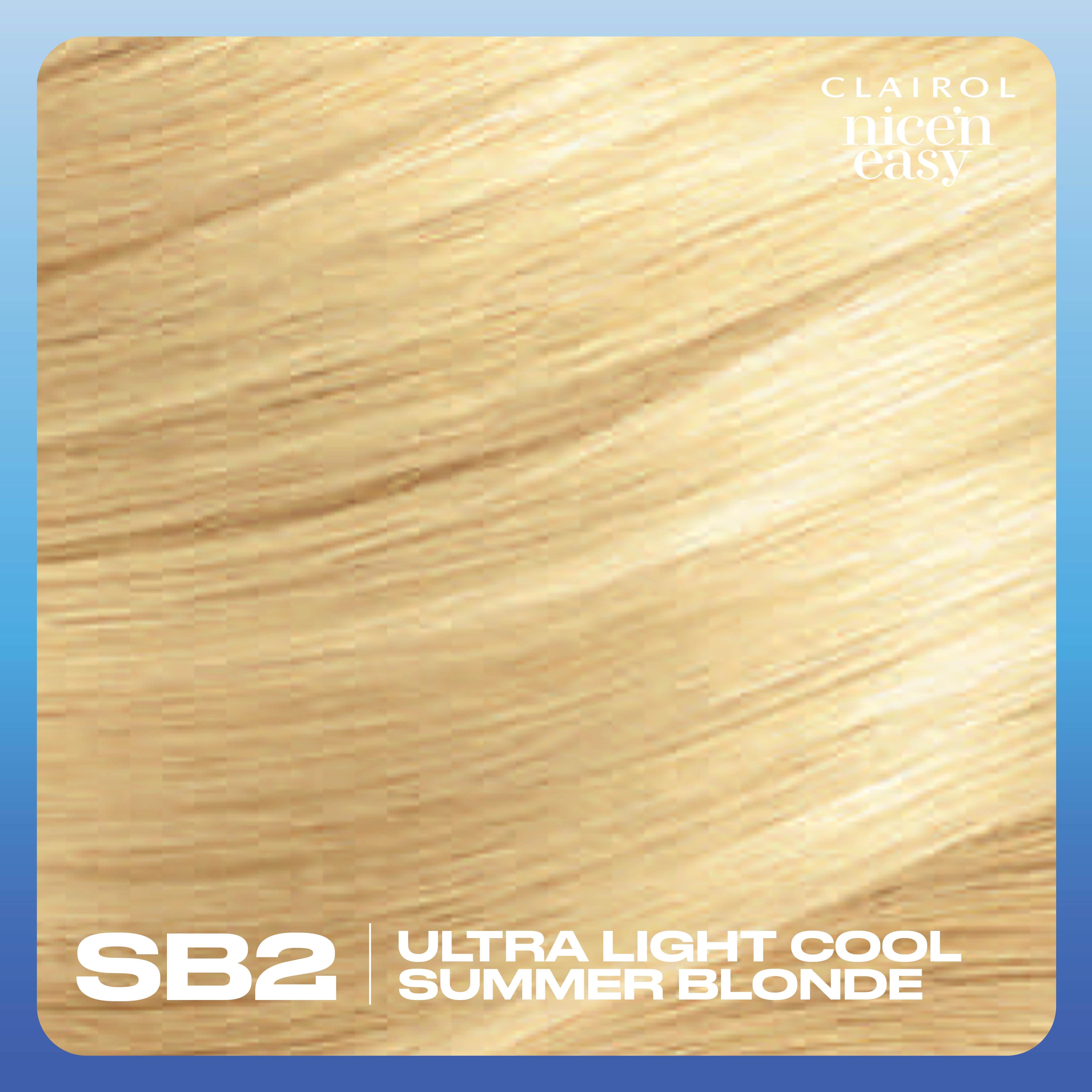Clairol Nice'N Easy hair dye Ultra Light Cool Summer Blonde (British brand)