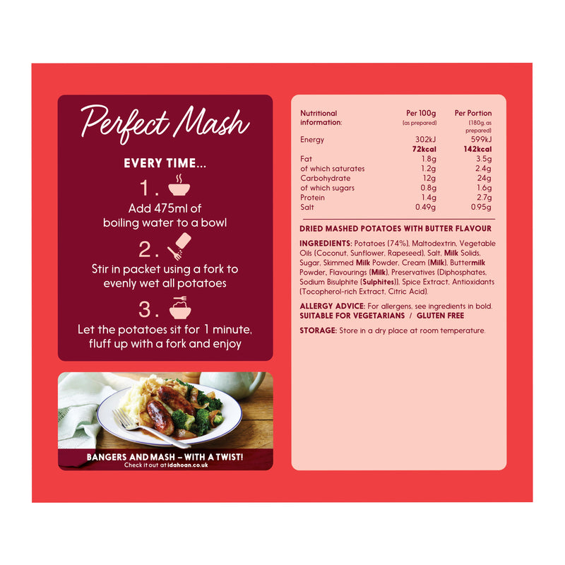 Idahoan Perfect Mash Buttery 109g - British product