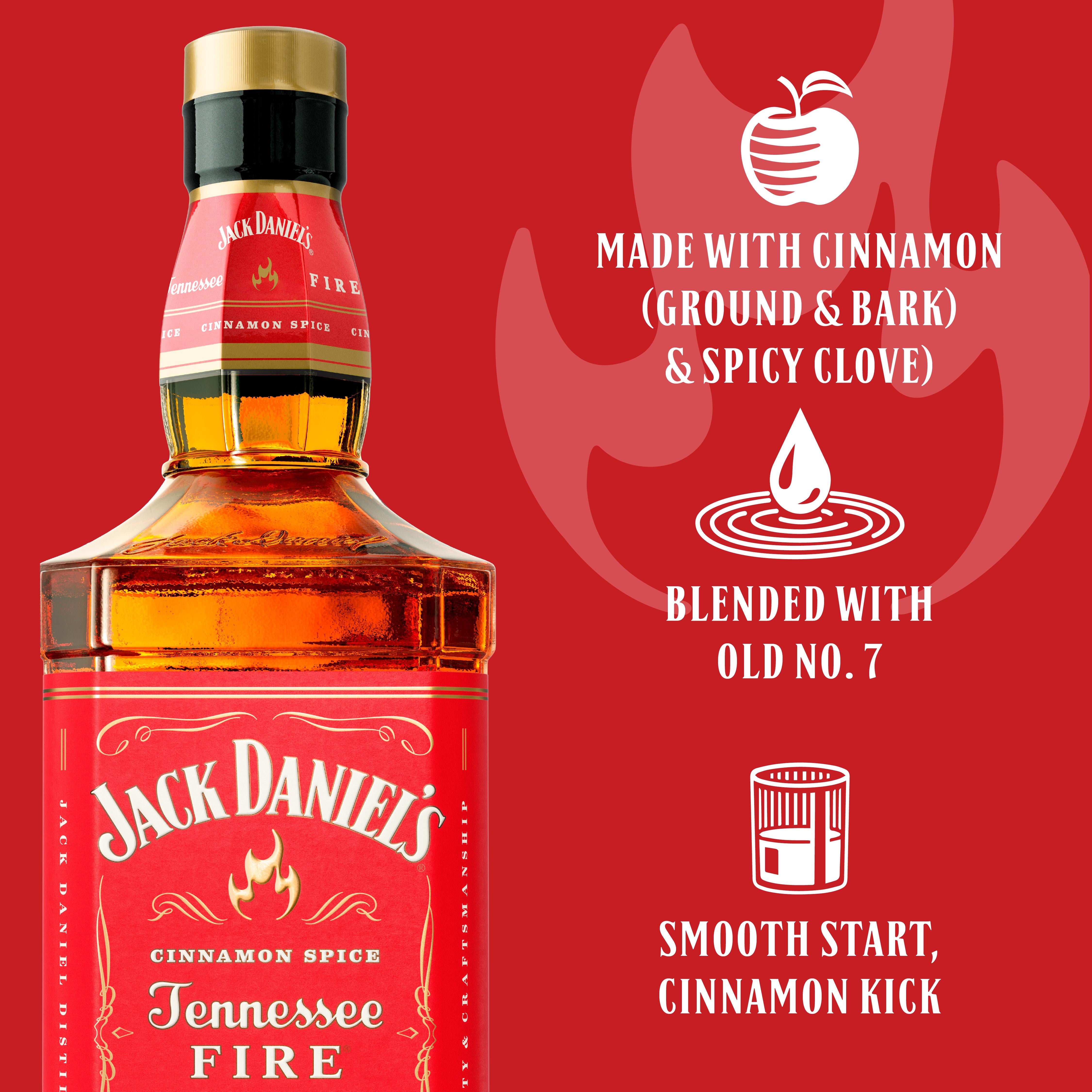 Jack Daniel's Tennessee Fire cinnamon whiskey 70cl (British brand)