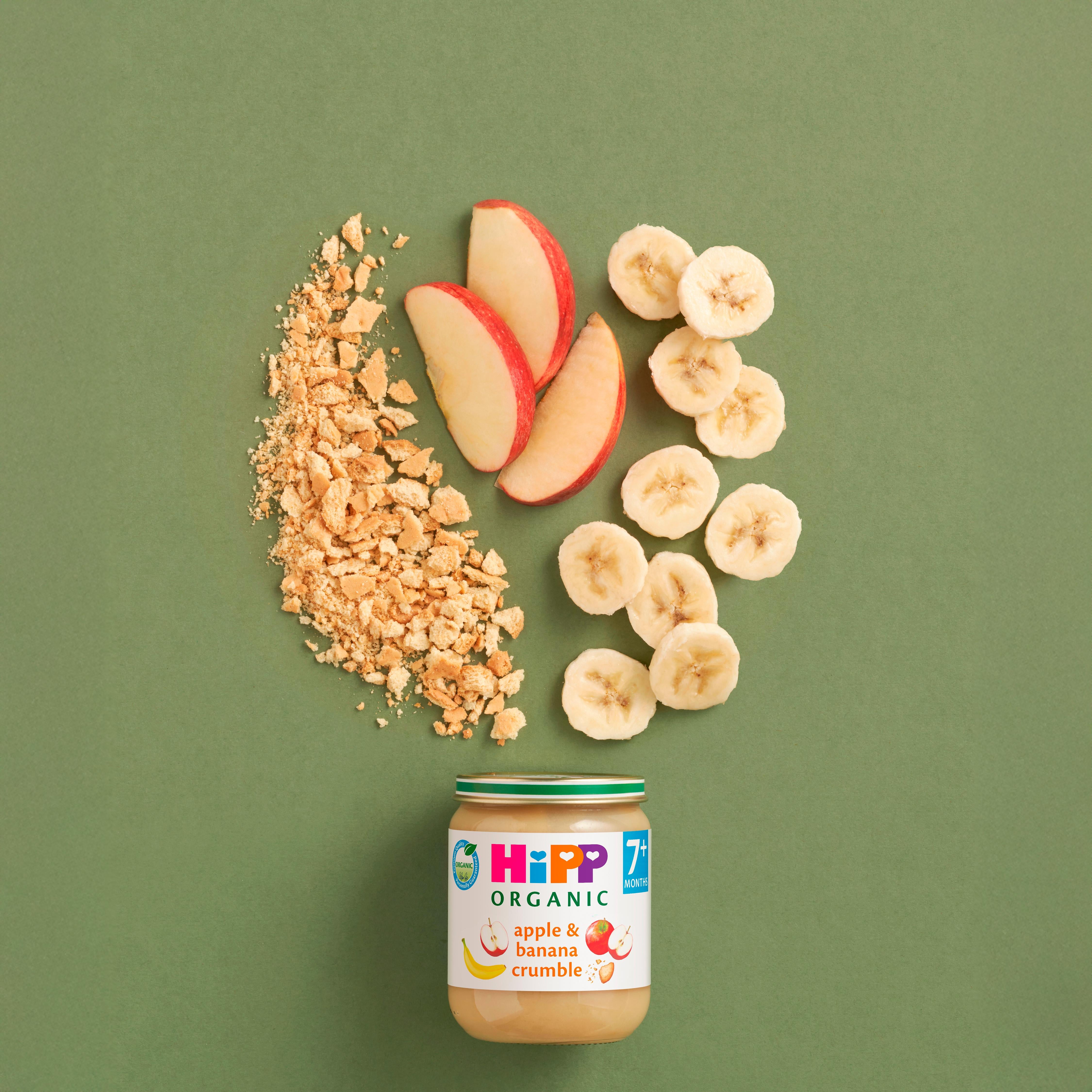 HiPP Organic Apple & Banana Crumble baby food 160g, UK version
