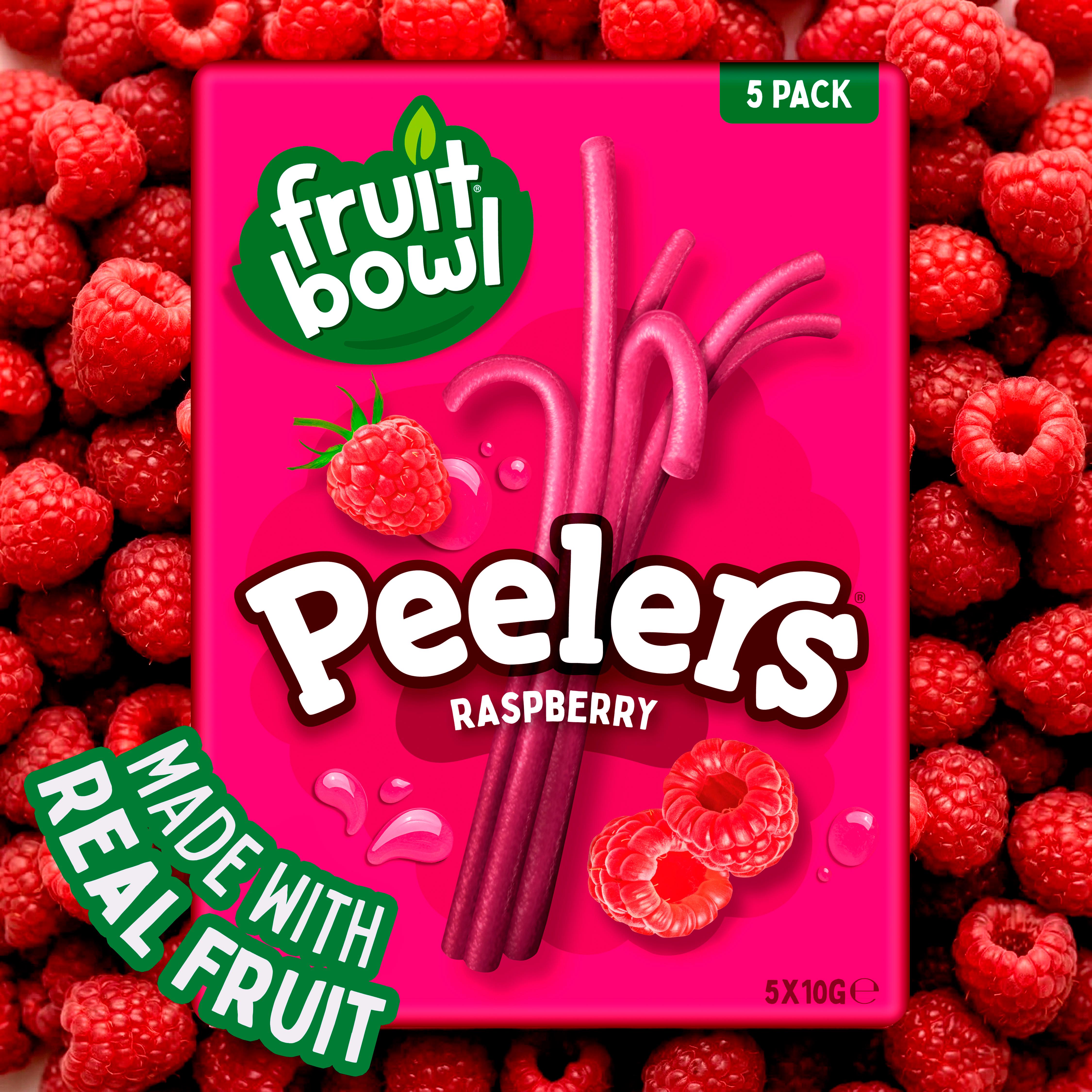 Fruit Bowl raspberry peelers 5 x 10g, imported from the UK