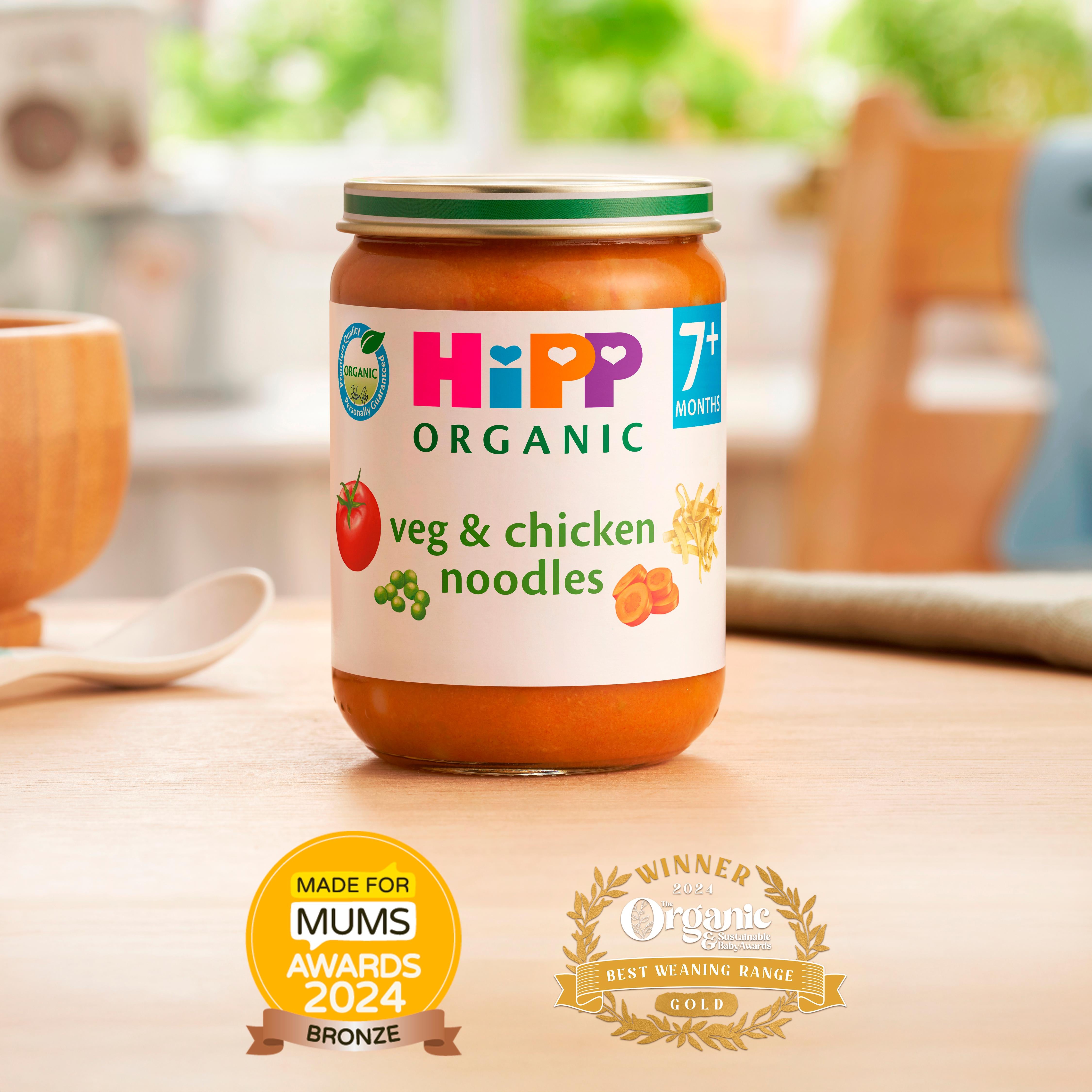 HiPP baby food veg & chicken noodles 190g, UK version