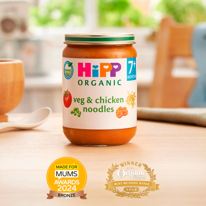 HiPP baby food veg & chicken noodles 190g, UK version