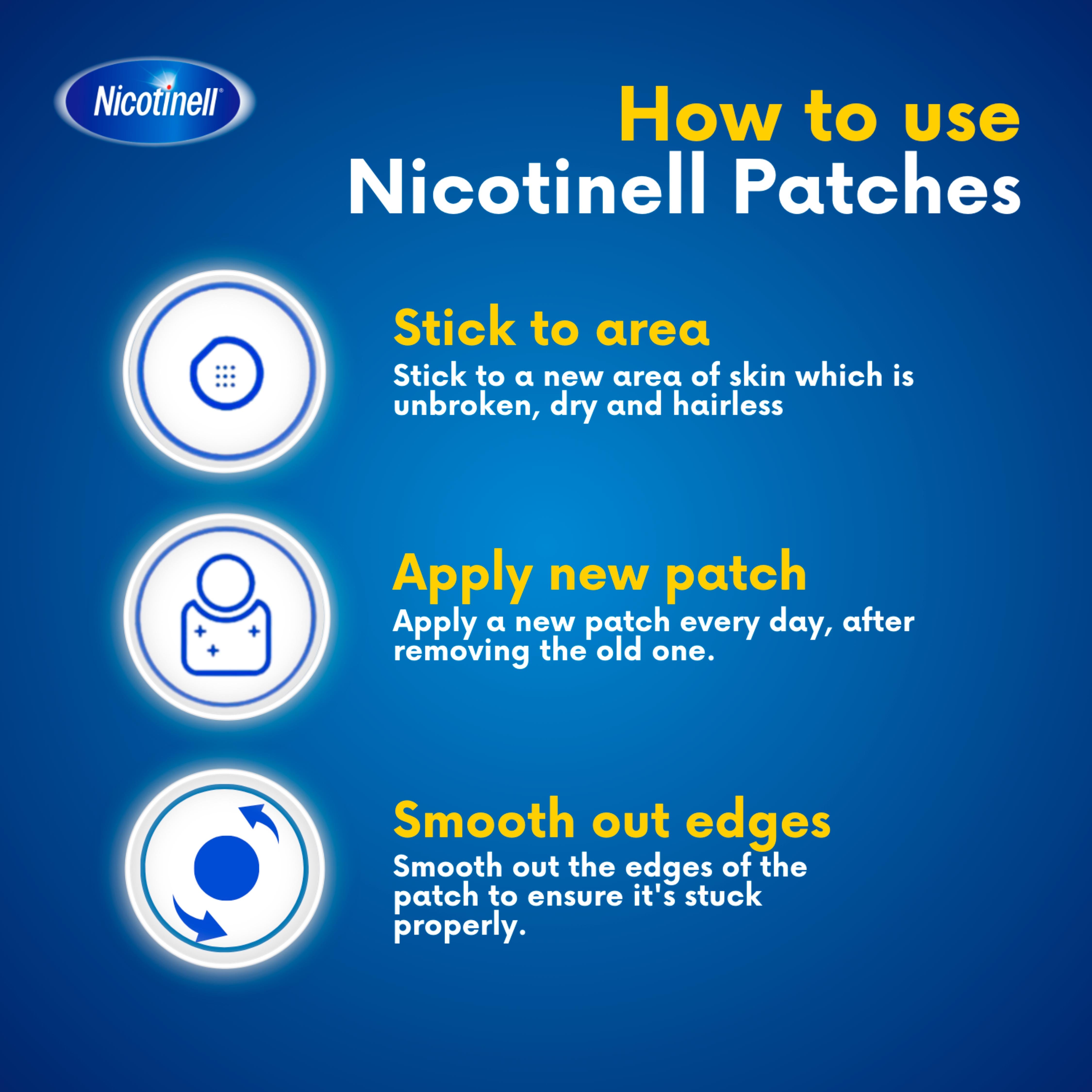 Nicotinell nicotine patch Step 1 21mg 7 patches (British brand)