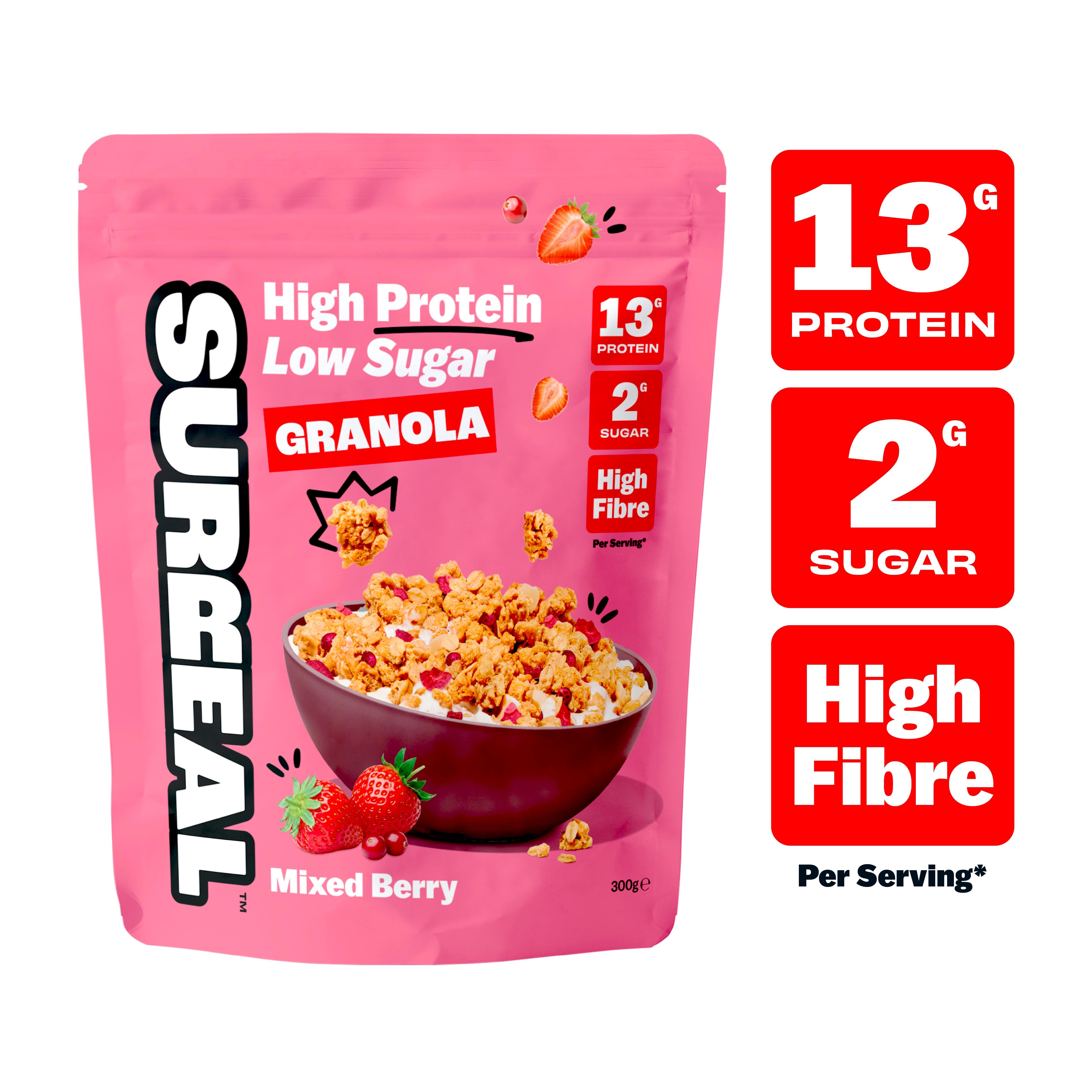 Surreal granola mixed berry 300g, UK version