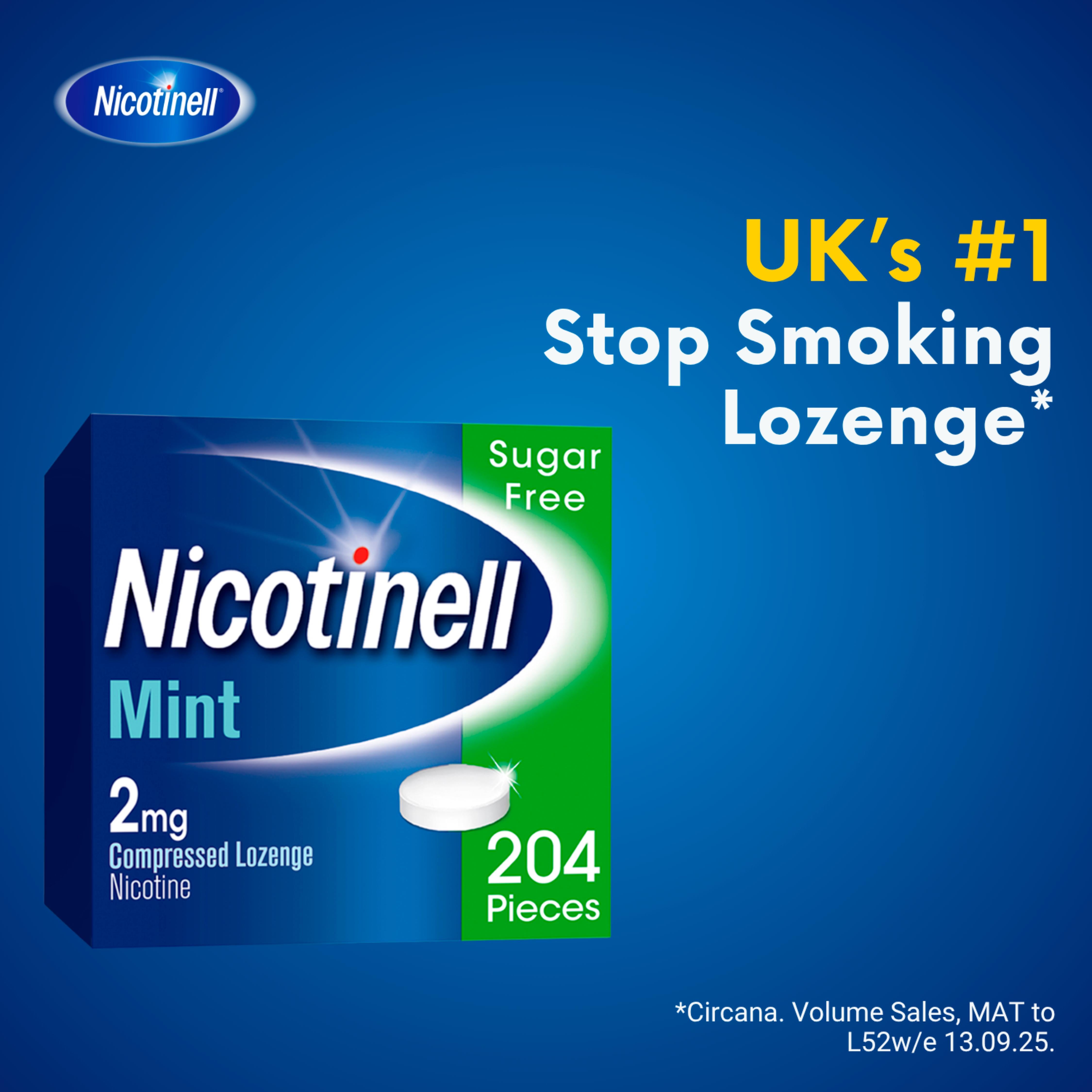 Nicotinell mint lozenges 2mg stop smoking aid, UK version