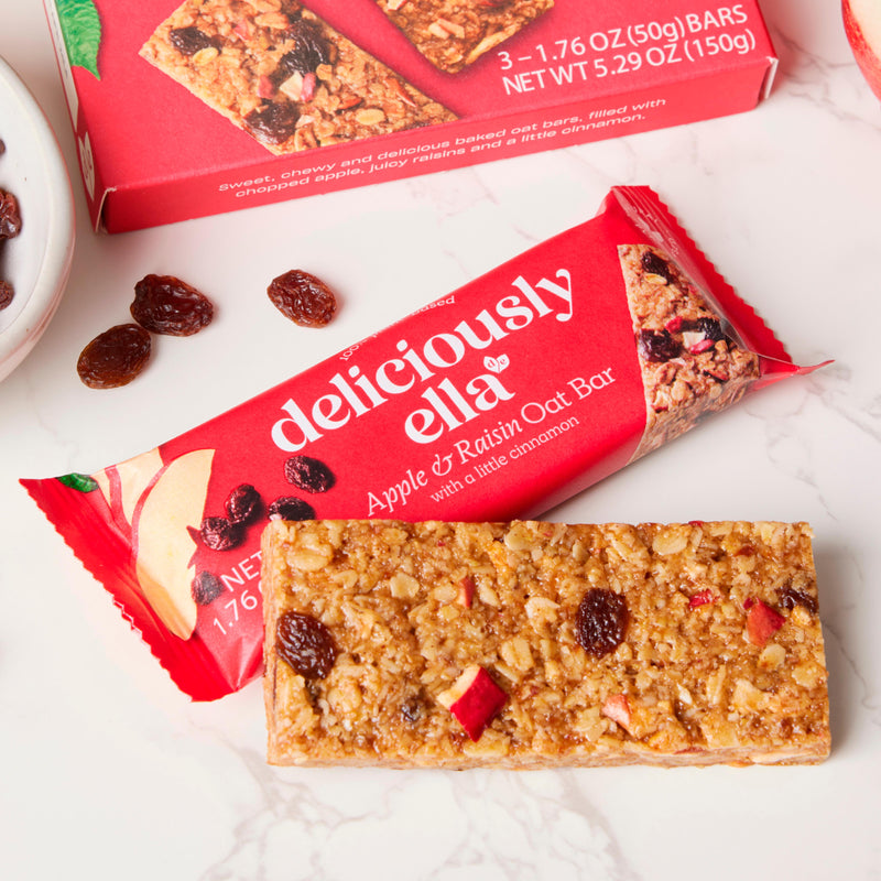 Deliciously Ella apple raisin oat bar 50g, UK version