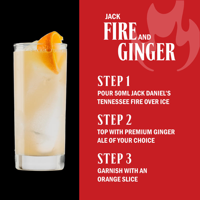 Jack Daniel's Tennessee Fire cinnamon whiskey 70cl (British brand)
