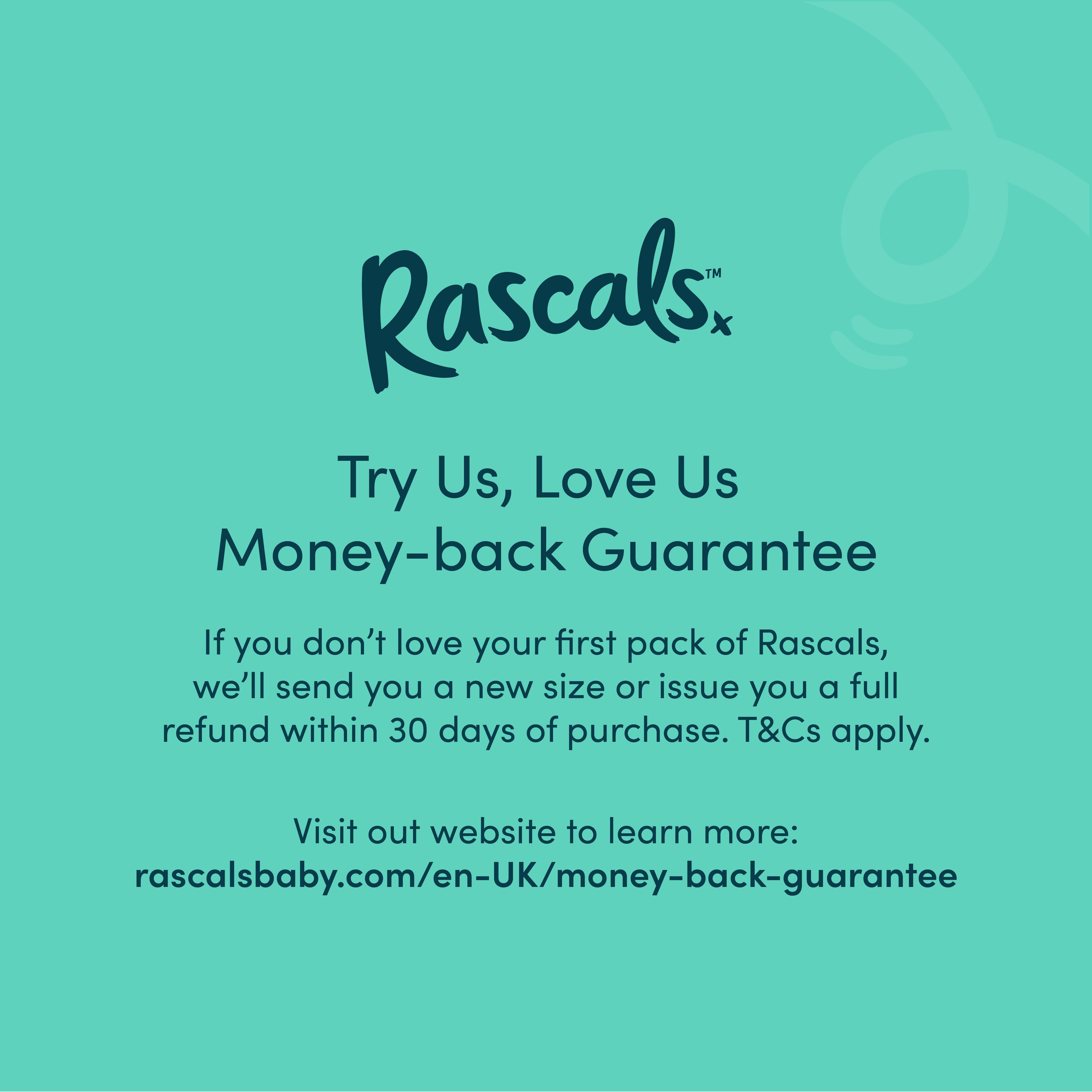 Rascals Premium Nappies Size 5, imported from the UK