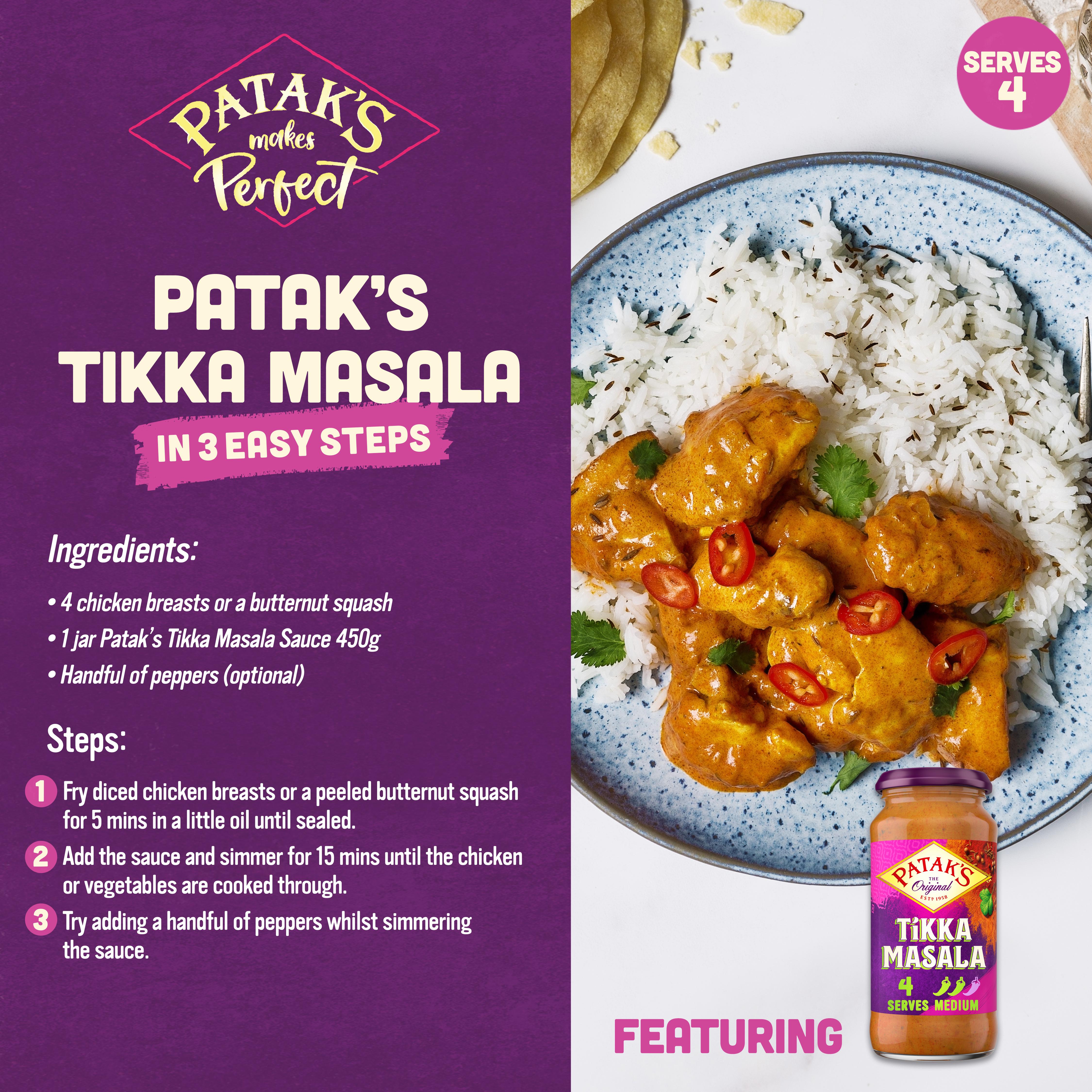 Patak's Tikka Masala Curry Sauce 450g - British product