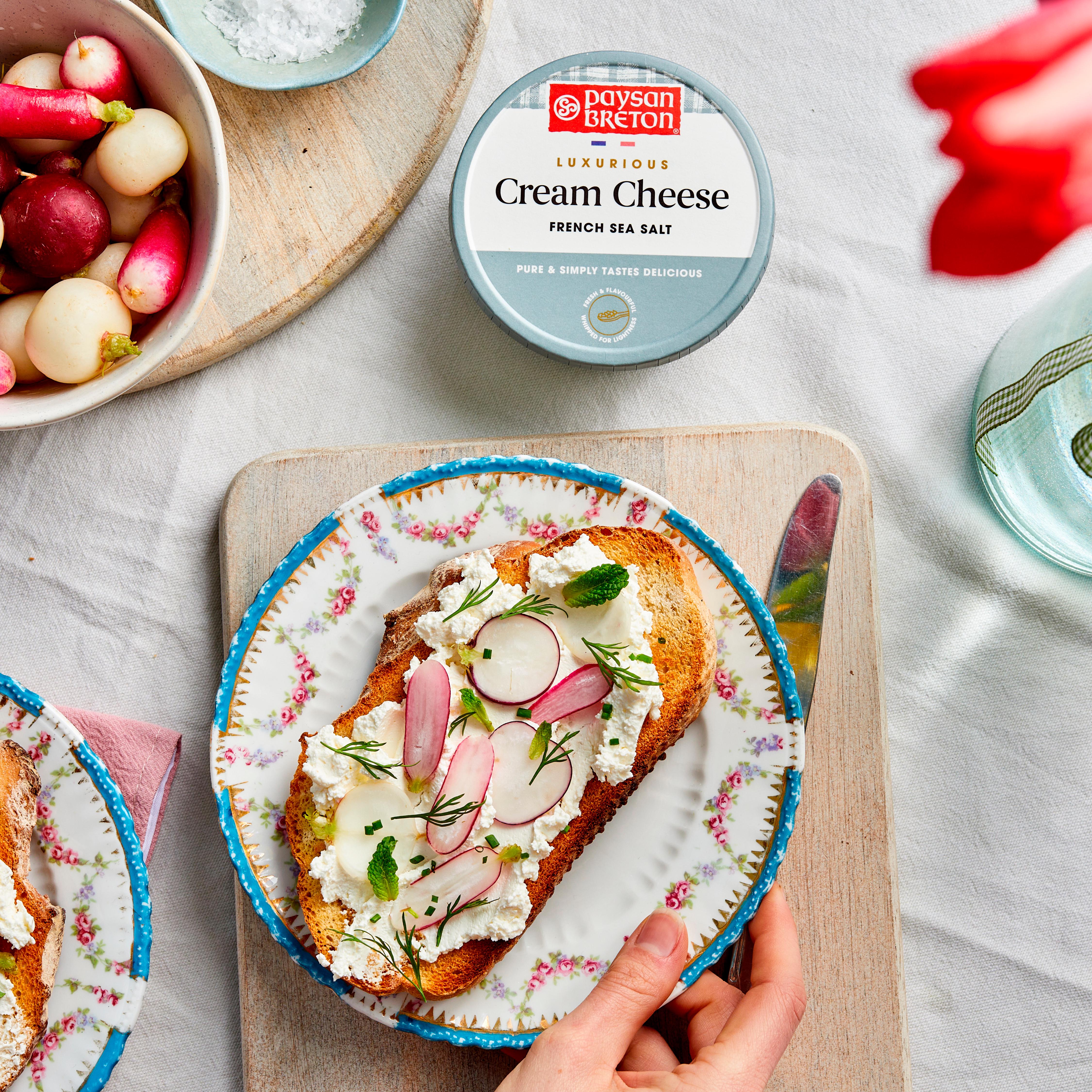 Paysan Breton French Sea Salt Cream Cheese 150g, imported from the UK