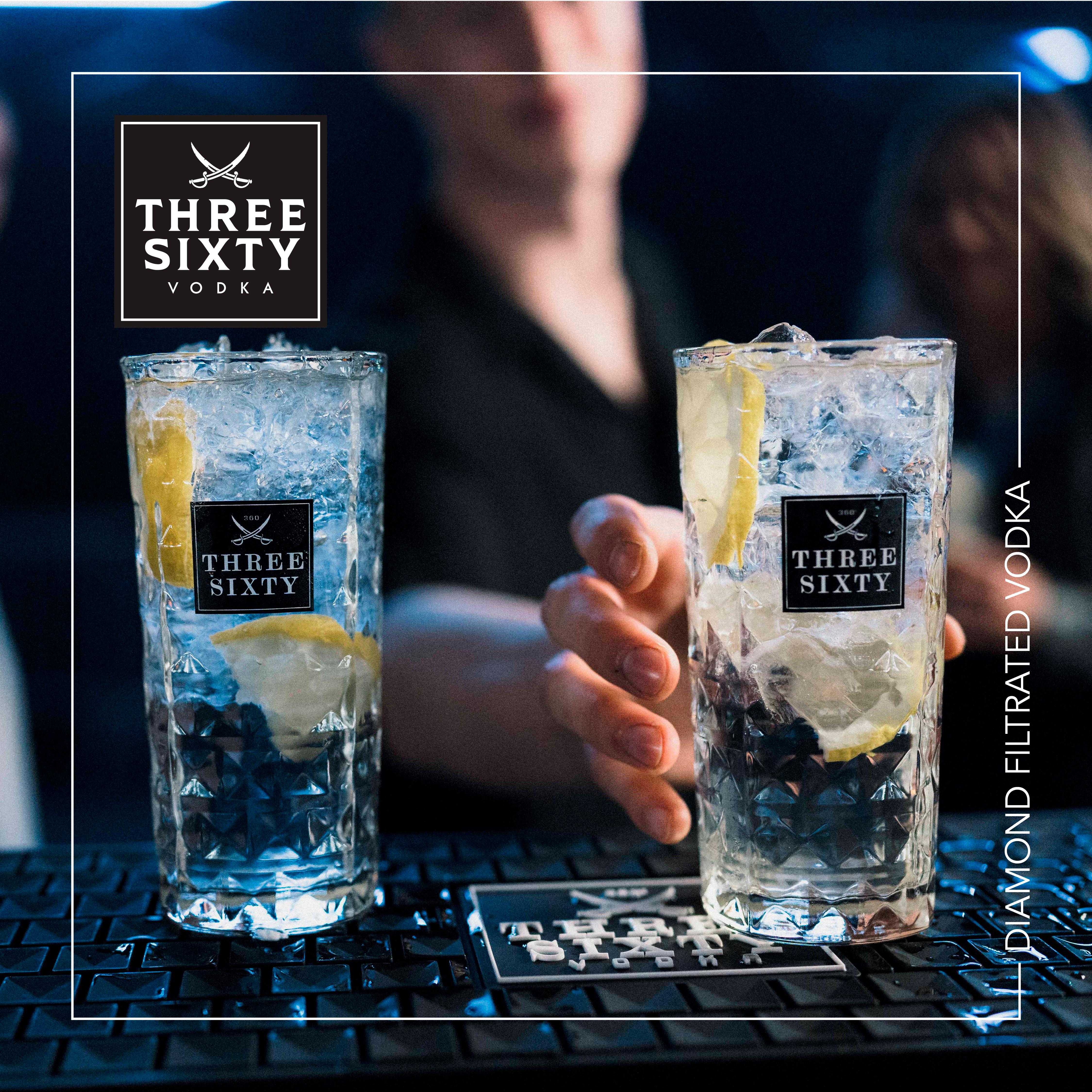 Three Sixty original premium vodka 70cl bottle - British product