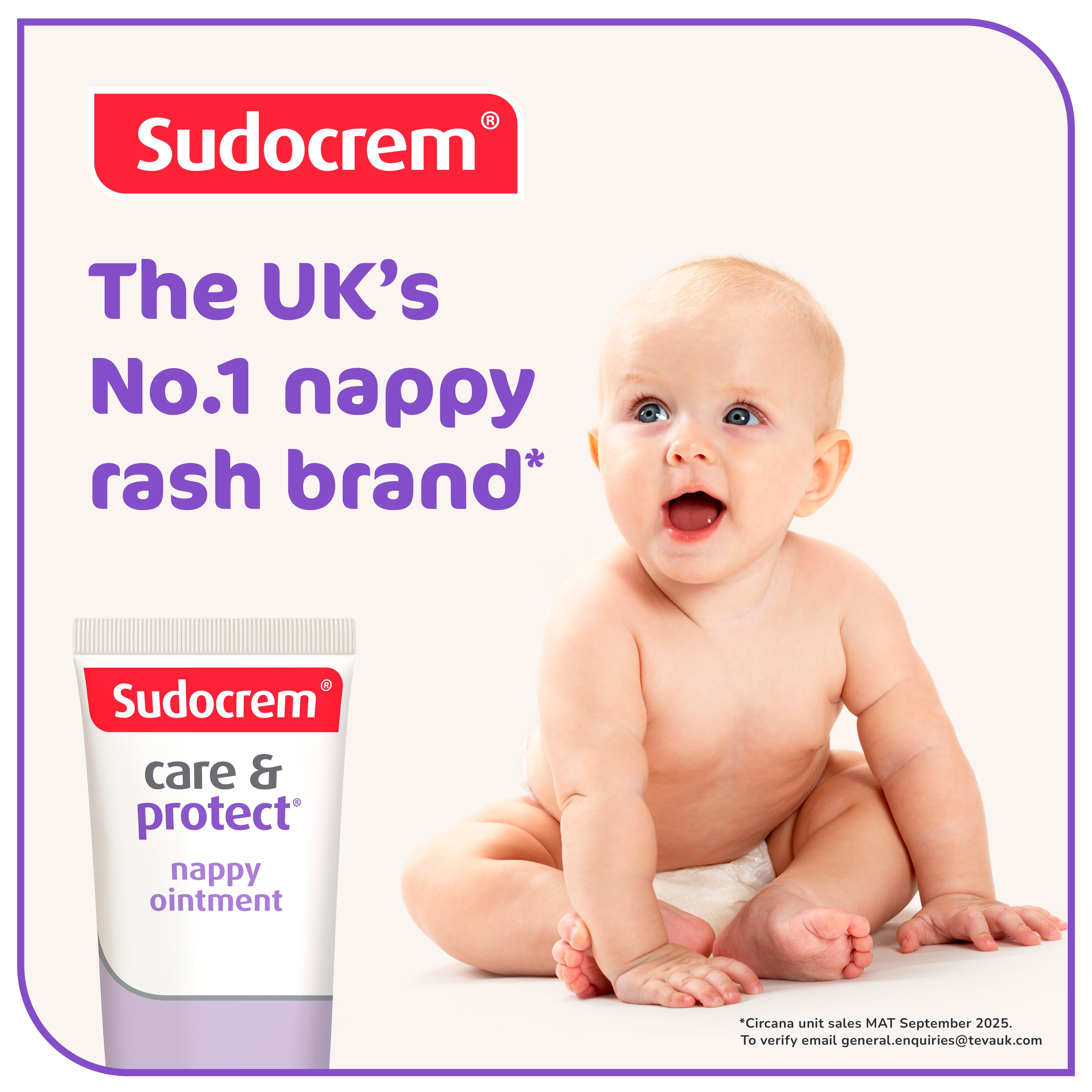 Sudocrem Care & Protect nappy cream 30g, imported from the UK
