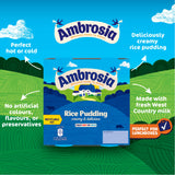Ambrosia rice pudding snack pots multipack 4 x 120g - British product