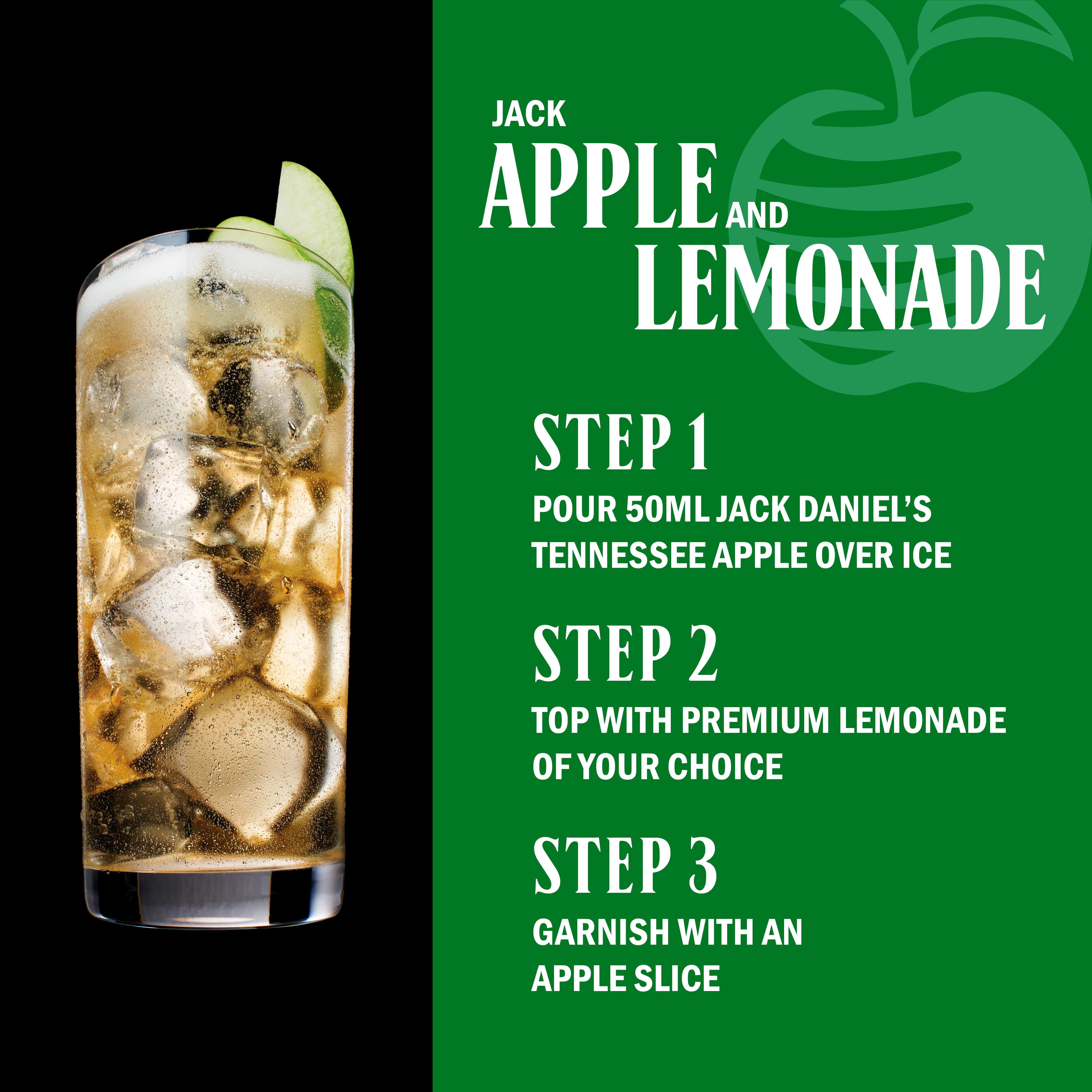 Jack Daniel's Tennessee Apple Liqueur 70cl bottle, UK version