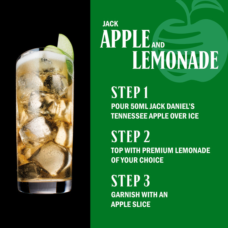 Jack Daniel's Tennessee Apple Liqueur 70cl bottle, UK version