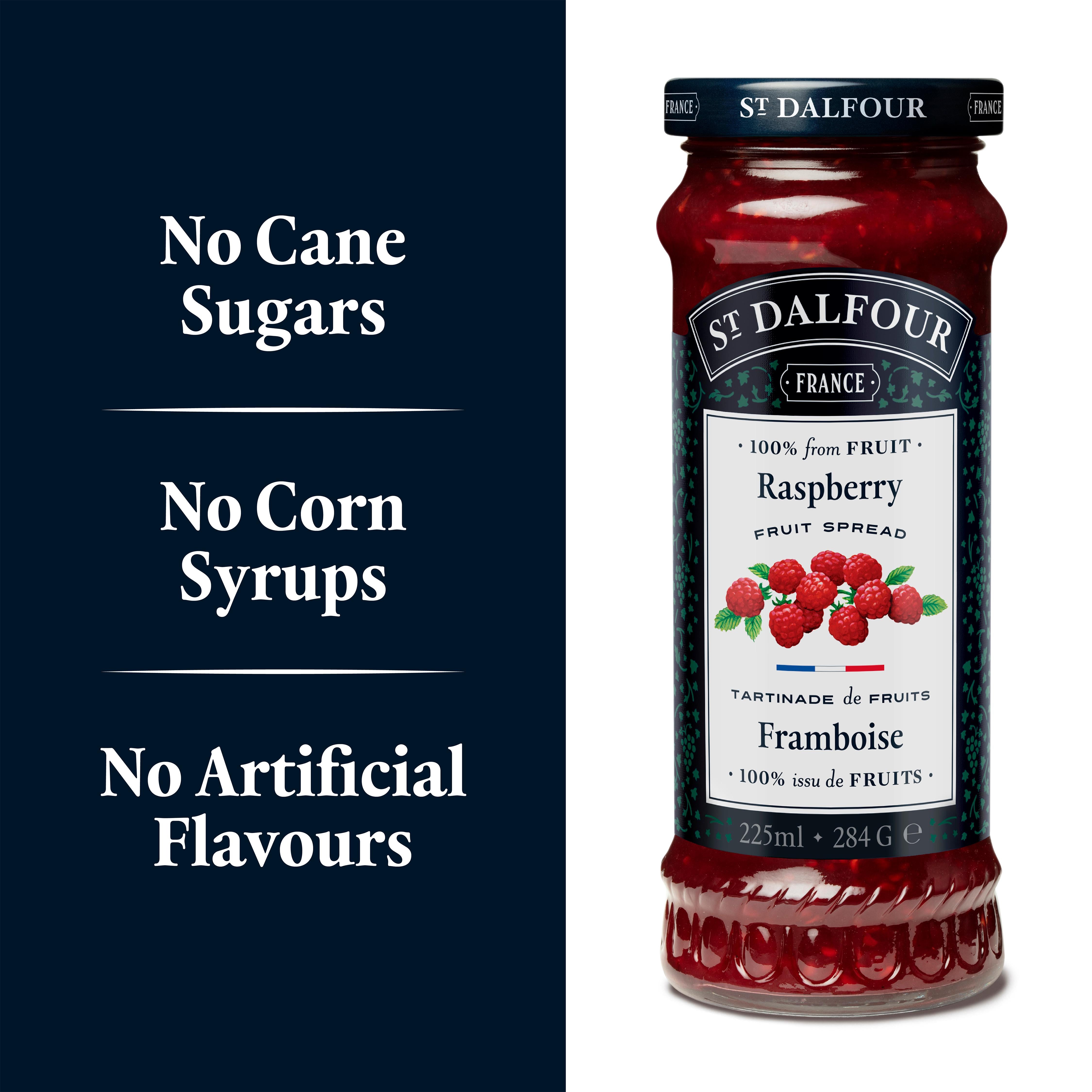 St Dalfour raspberry jam fruit spread 284g (British brand)