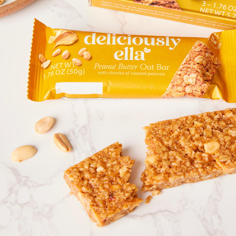 Deliciously Ella peanut butter oat bar 50g, imported from the UK