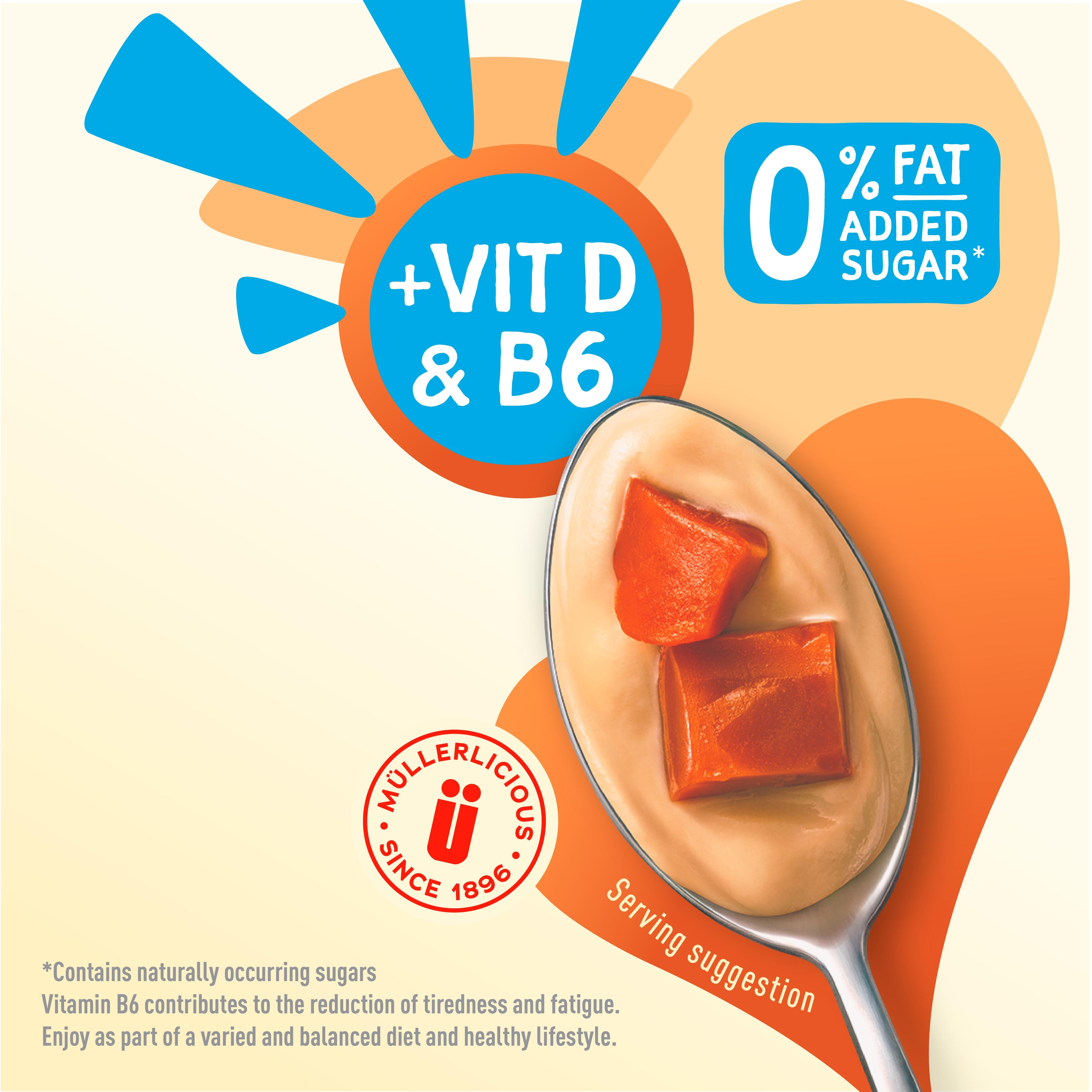 Müller Light smooth toffee yogurt 160g, imported from the UK