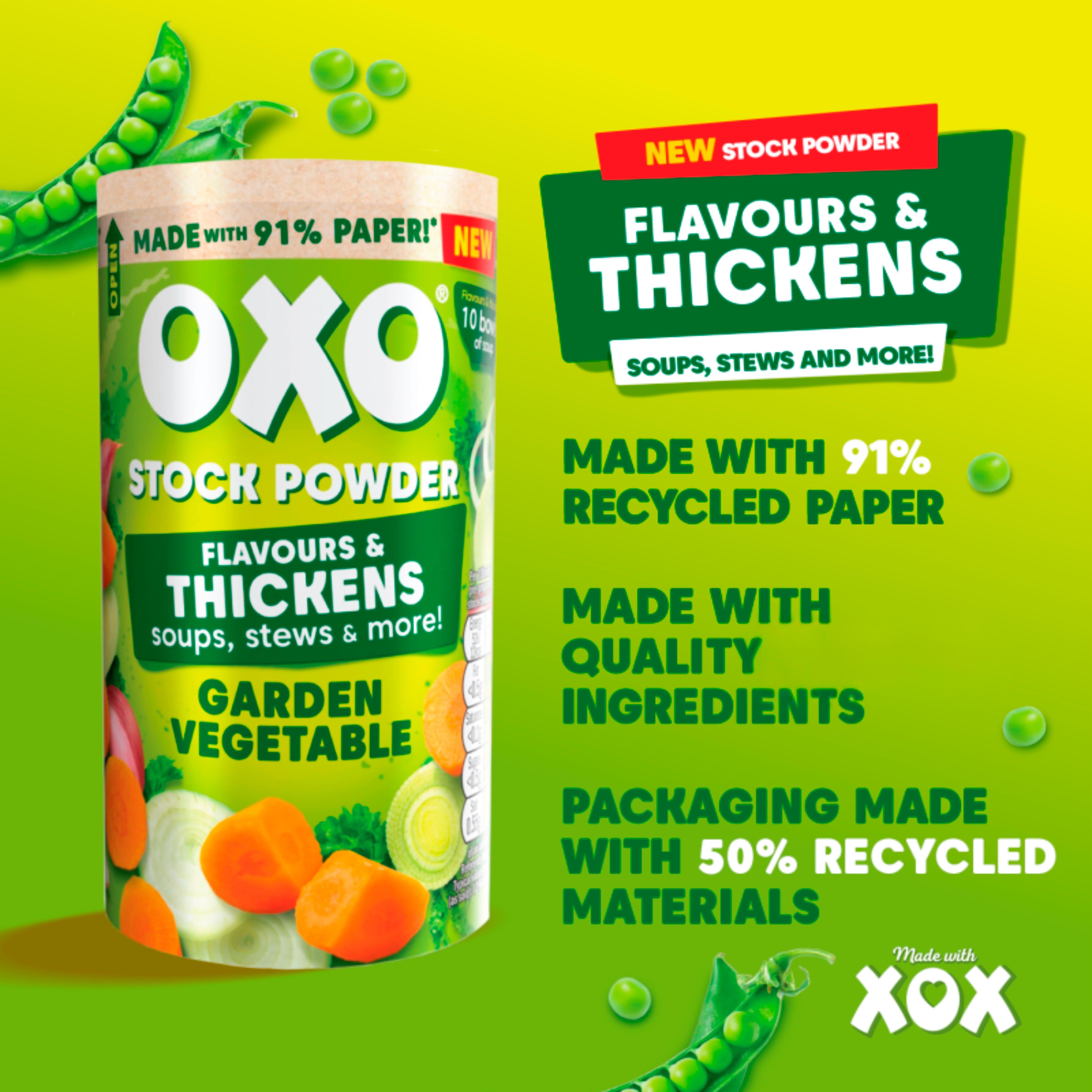 Oxo Garden Vegetable Stock Powder 100g, imported from the UK