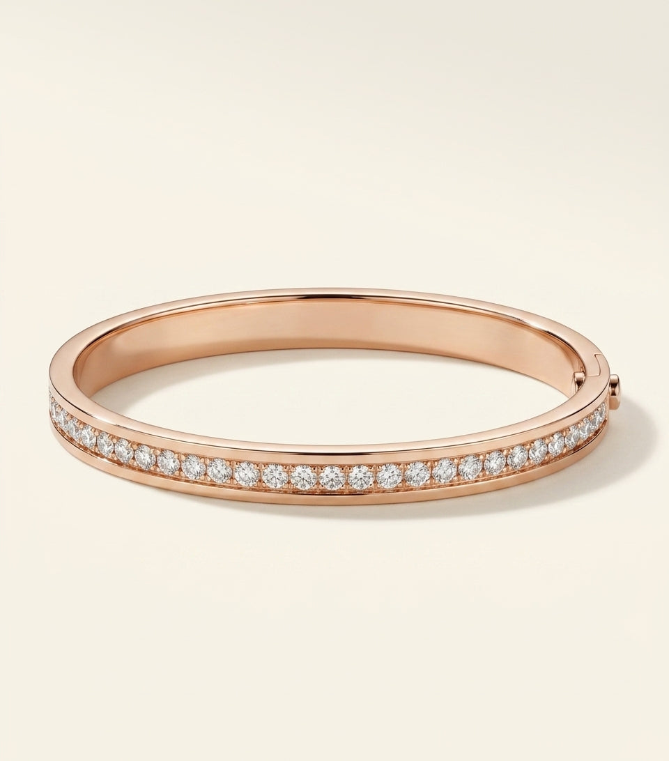 Cartier LOVE rose gold diamond bracelet 6.1mm - British product