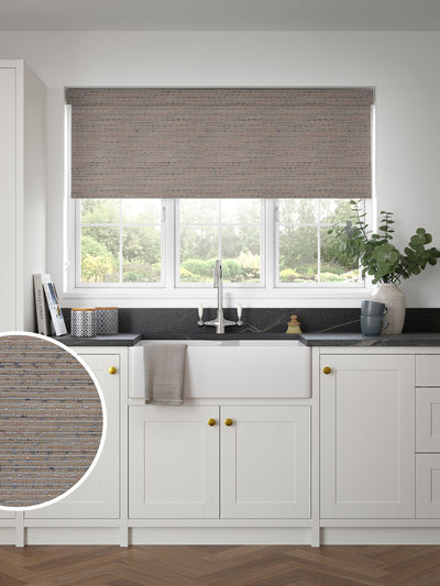 Next Next Natural Sand Raven Made to Measure Roller Blind- Buy online at McGrocer