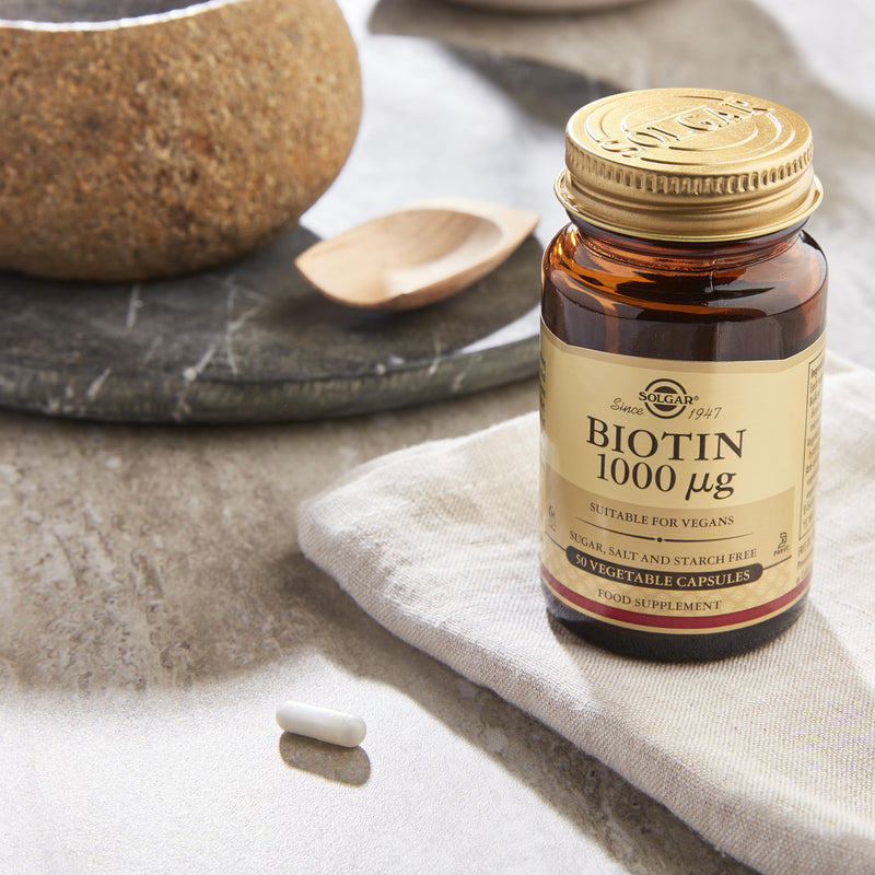 Solgar biotin 1000µg vegetable capsules 50 count - British product
