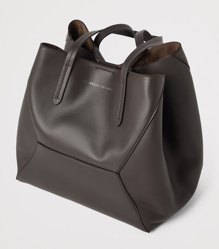 Brunello Cucinelli leather BC Duo tote bag, UK version
