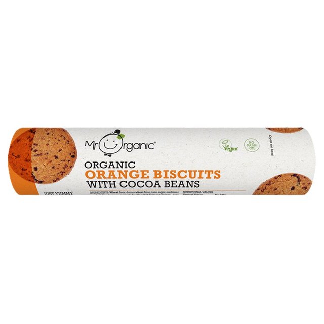 Mr Organic Orange Biscuits with Cocoa Beans   250g